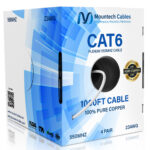 Cat6 Plenum 1000ft UTP Ethernet Cable – 10Gbps, 550MHz, Bare Copper CMP