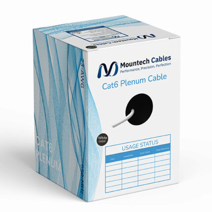 Cat6 Plenum 1000ft Shielded Ethernet Cable – 10Gbps, 550MHz, Bare Copper CMP